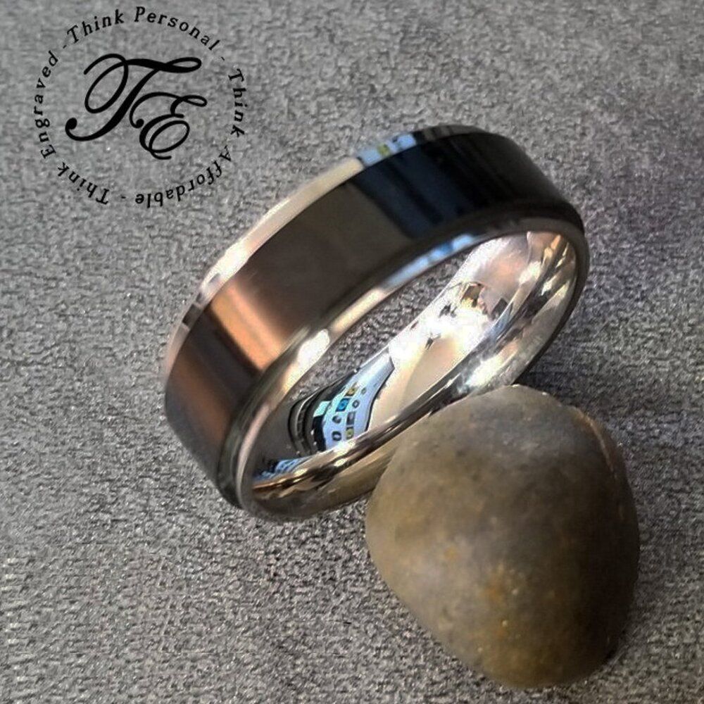 Men's Fidget Spinner Promise Ring Band - Worry Anxiety Promise Ring For Guys